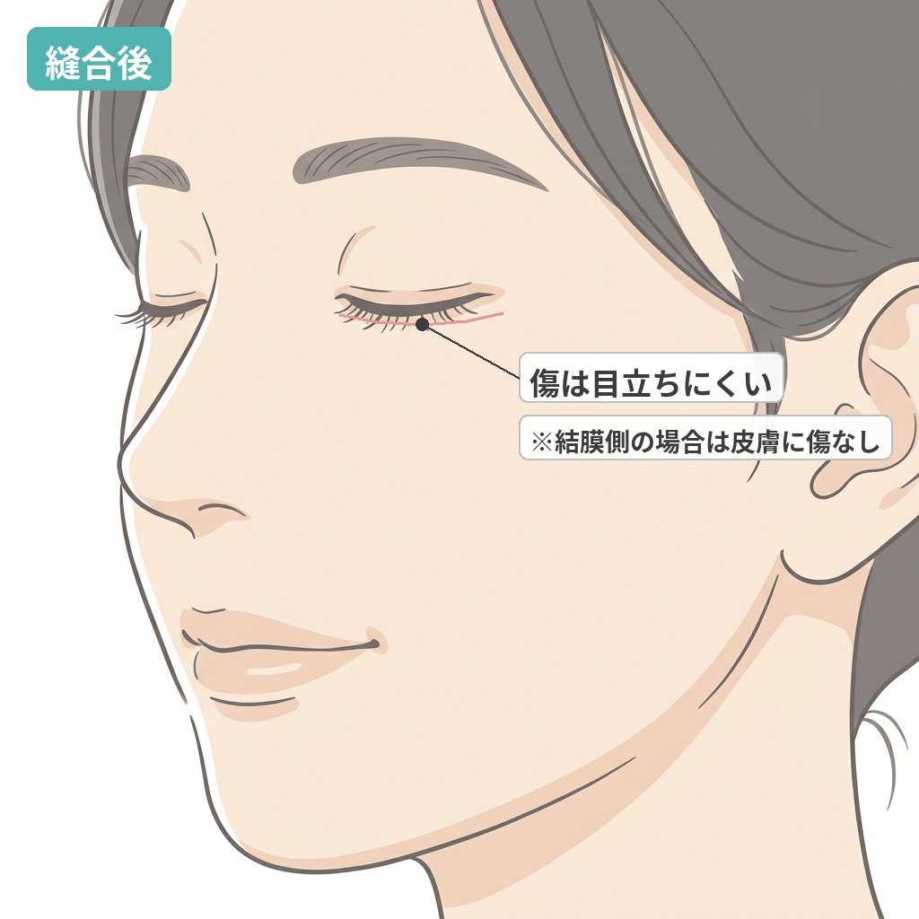 縫合後の状態